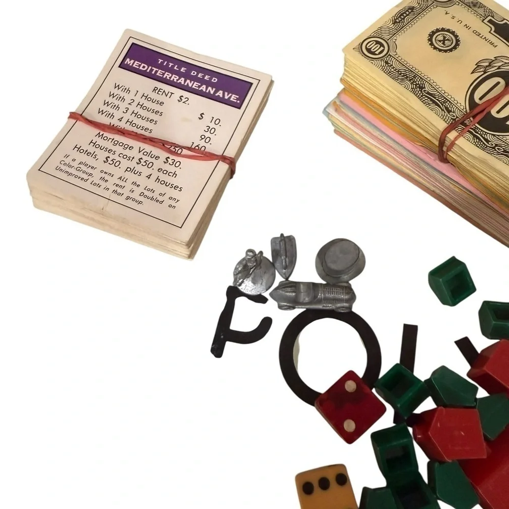Parker Brothers monopoly board